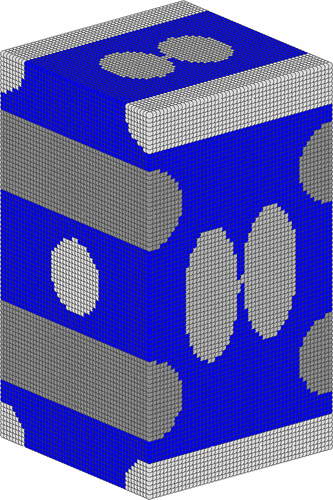 Peridynamic simulation of progressive damage in a composite representative volume element